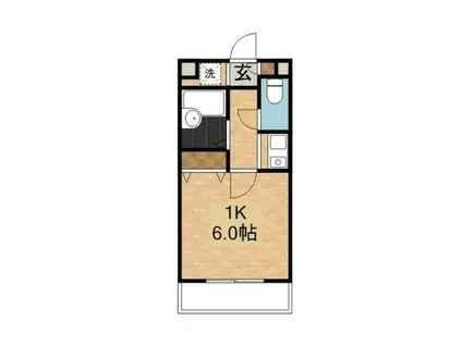 LIGHTS(1K/2階)の間取り写真