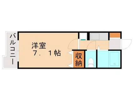 ハートピア鍛冶町(1K/5階)の間取り写真