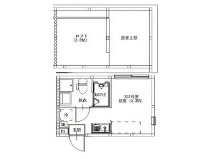 上井草4丁目 NEO AVAND(ワンルーム/2階)の間取り写真