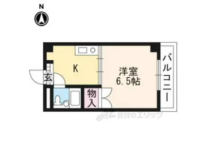 シャンブル望月(1K/3階)の間取り写真