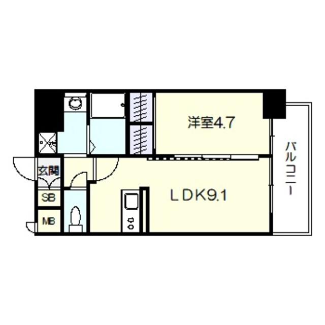 GM KOHAMA(1LDK/11階)の間取り写真