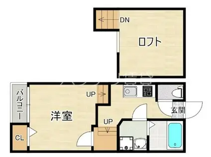 イルサンテIII(1K/1階)の間取り写真