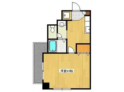 トウイナーズマンション(1K/3階)の間取り写真