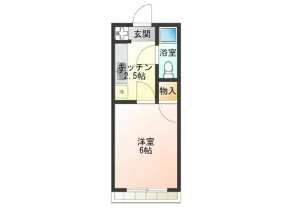 RIZEONE天神ノ森レジデンス(1K/4階)の間取り写真