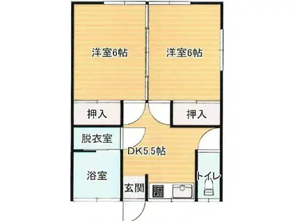 ステラ柏崎(2DK/1階)の間取り写真