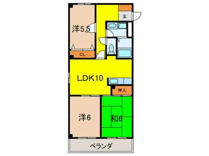 エルドラード上ヶ原(3LDK/2階)の間取り写真