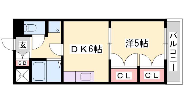 セリエ八代(1DK/3階)の間取り写真