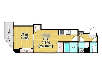 ARCRESIDENCE向島(1DK/5階)の間取り写真