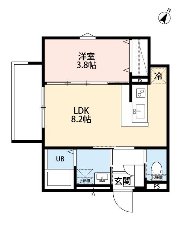 ROBOT HOME 東所沢IV(1LDK/1階)の間取り写真
