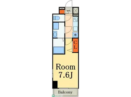 サムティレジデンス市川(1K/4階)の間取り写真