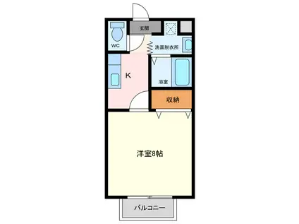 ステーションハイツ(1K/1階)の間取り写真