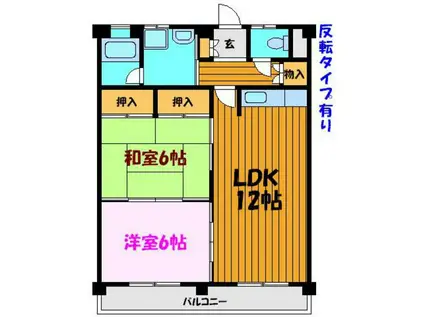 サンハイム2(2LDK/2階)の間取り写真