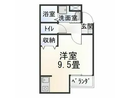 ティアラ康生(ワンルーム/3階)の間取り写真