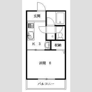 L・NISHIKI(1K/2階)の間取り写真