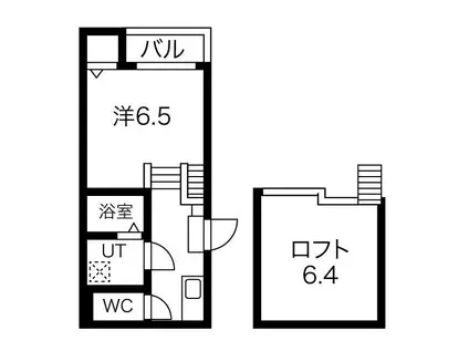 リブラ金山(1K/1階)の間取り写真