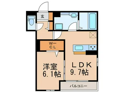 LES ENS FAMIIAUX M(1LDK/2階)の間取り写真