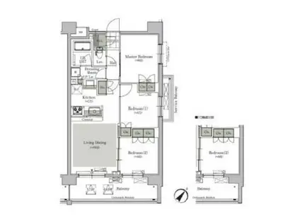パークキューブ西ヶ原ステージ(3LDK/3階)の間取り写真