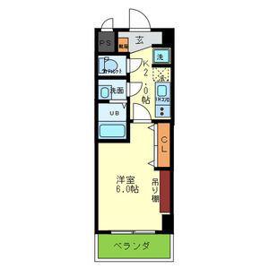 美園イーグル(1K/2階)の間取り写真