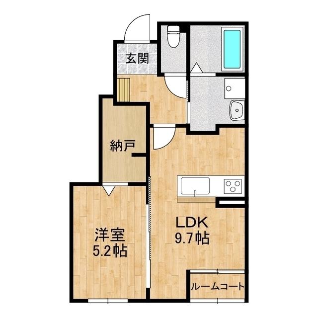 アラベスク(1LDK/1階)の間取り写真
