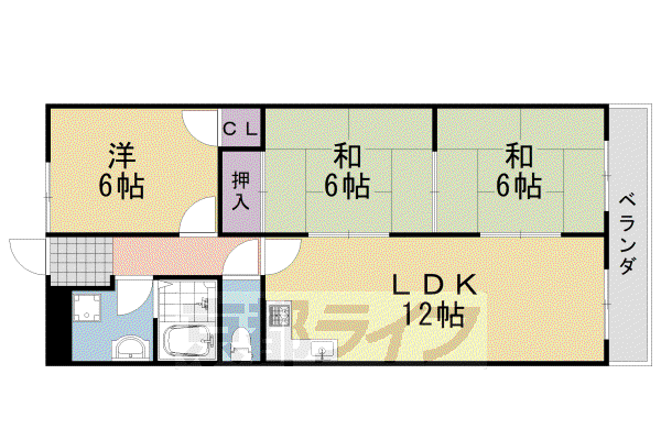 エクセレンスII(3LDK/2階)の間取り写真