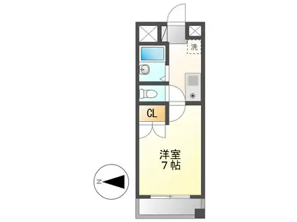 メゾンNOVA(1K/4階)の間取り写真