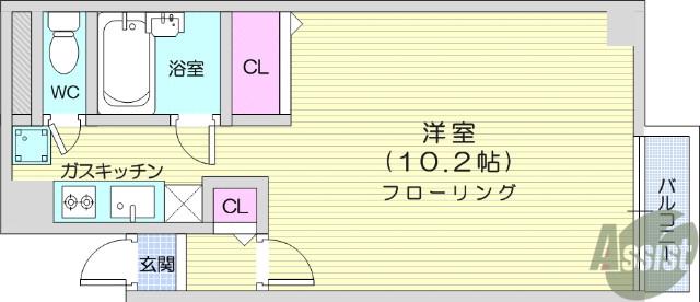 小菅木町ビル(1K/4階)の間取り写真