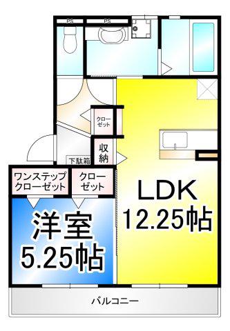 バン・ド・ソレイユ(1LDK/3階)の間取り写真