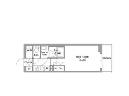 コンフォリア・リヴ南六郷(1K/5階)の間取り写真