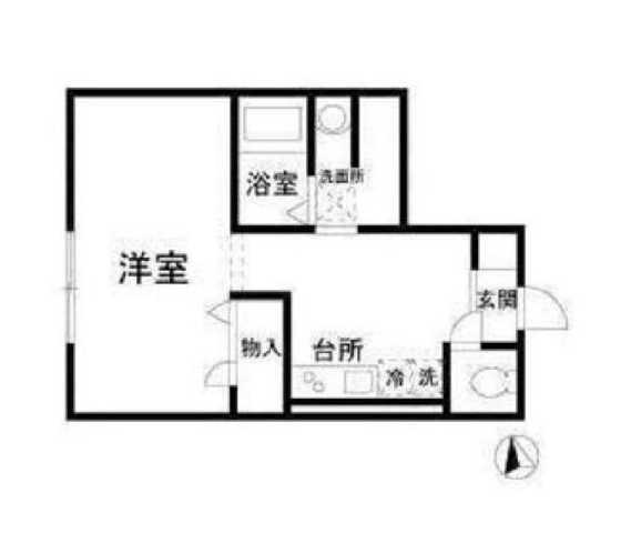 ラターシュ本郷(1K/1階)の間取り写真