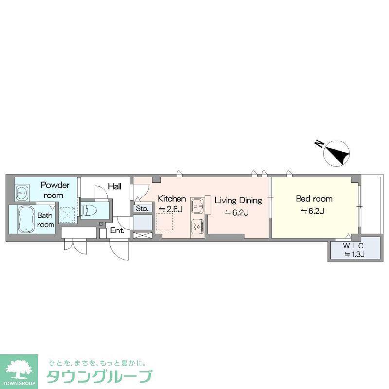 イーストIM(1LDK/3階)の間取り写真