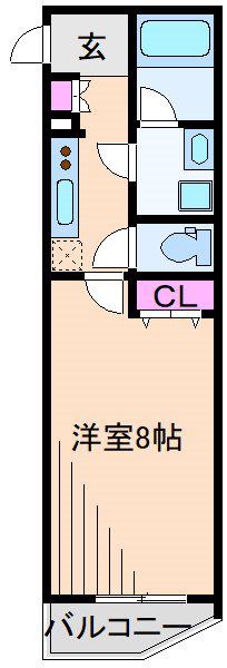 ARCOBALENO KAWASAKIHIRAMA(1K/4階)の間取り写真