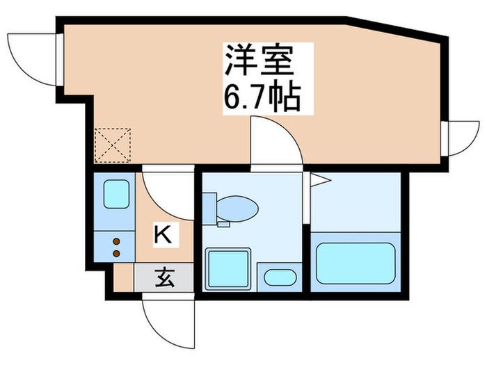 サザンロード堀切(1K/1階)の間取り写真