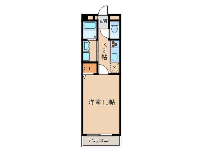 アンプルール フェール MS II(1K/3階)の間取り写真