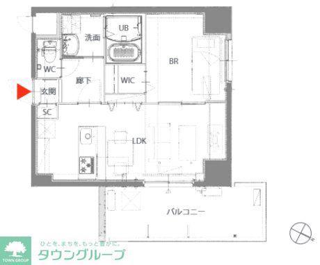 レスピール与野(1LDK/4階)の間取り写真