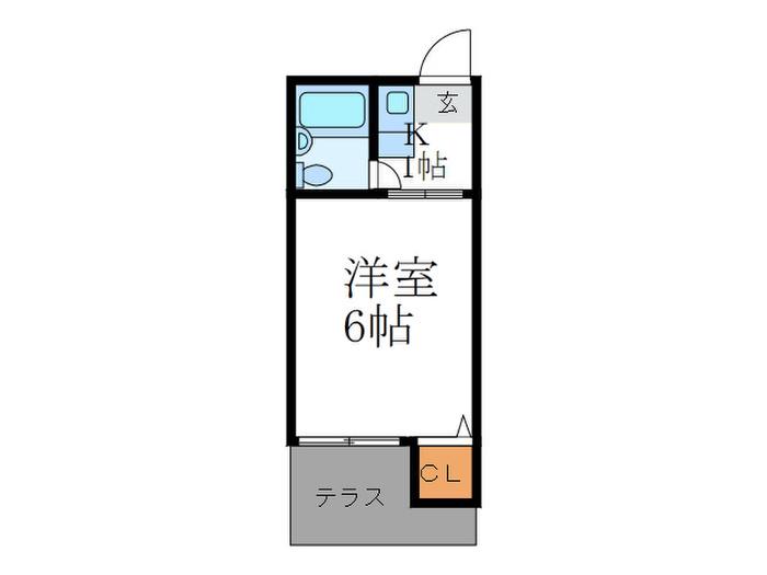 ハイツ鈴木(1K/1階)の間取り写真