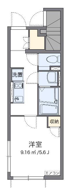 高松アパート(1K/1階)の間取り写真