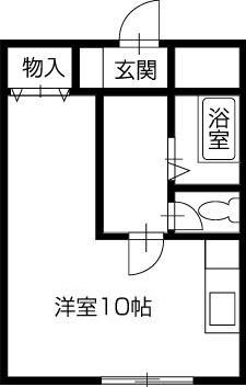 ステューディオ福島(ワンルーム/3階)の間取り写真