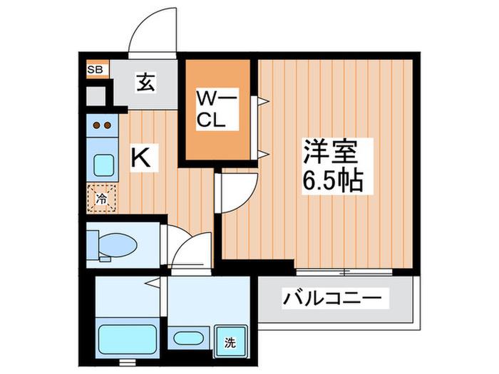 ALEGRIA大和田 藤田町(1K/2階)の間取り写真