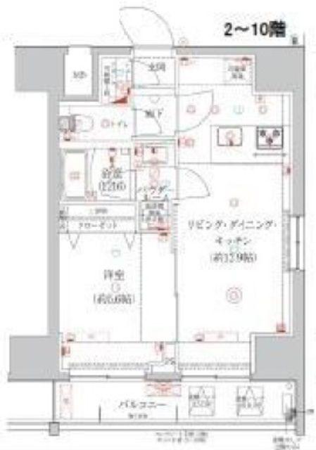 アルテシモ クルセ(1LDK/11階)の間取り写真
