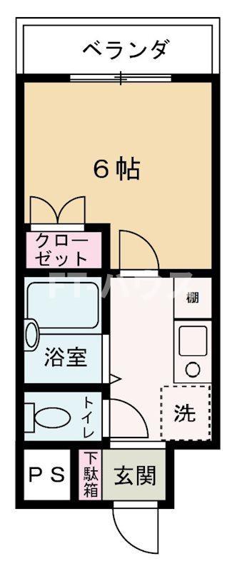 リヴェールビッグパイン(1K/5階)の間取り写真