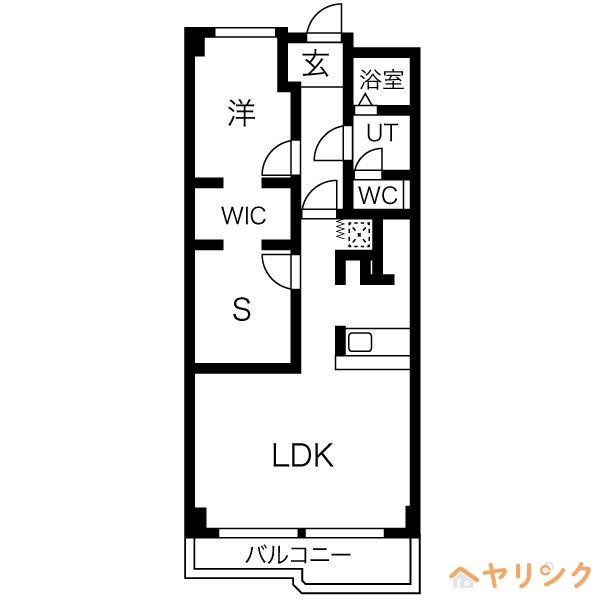 里水マンション A(2LDK/5階)の間取り写真