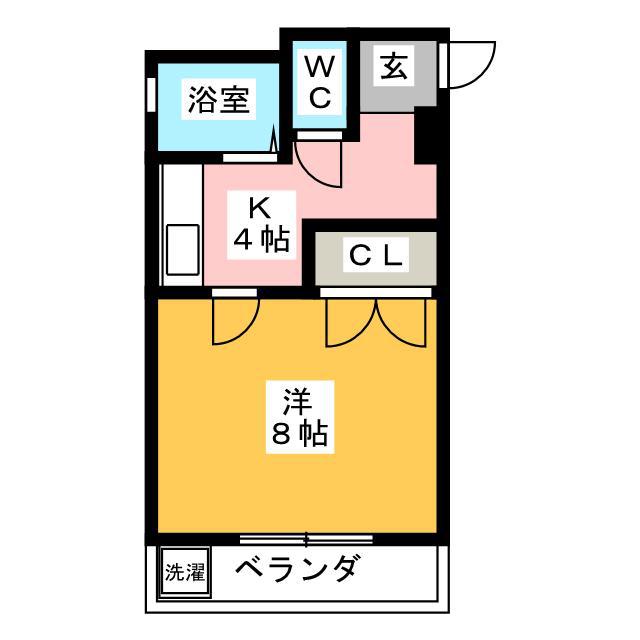 ドエルKM II(1K/1階)の間取り写真