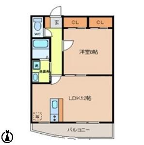 サンシエール チエI(1LDK/1階)の間取り写真
