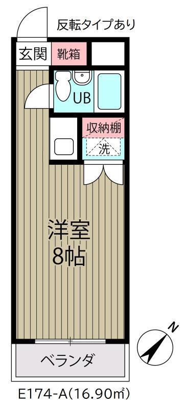 パストラル17(ワンルーム/1階)の間取り写真
