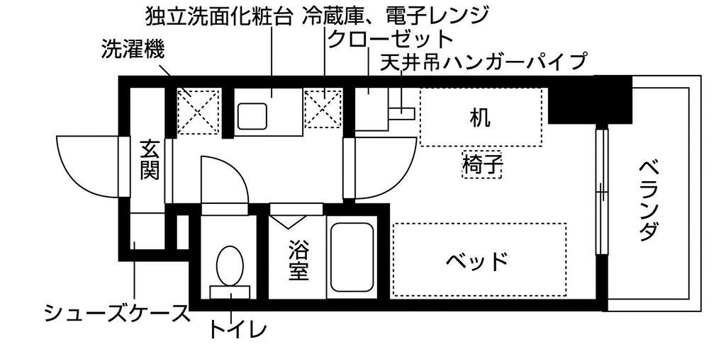 キャンパスヴィレッジ大阪近大前(1K/11階)の間取り写真