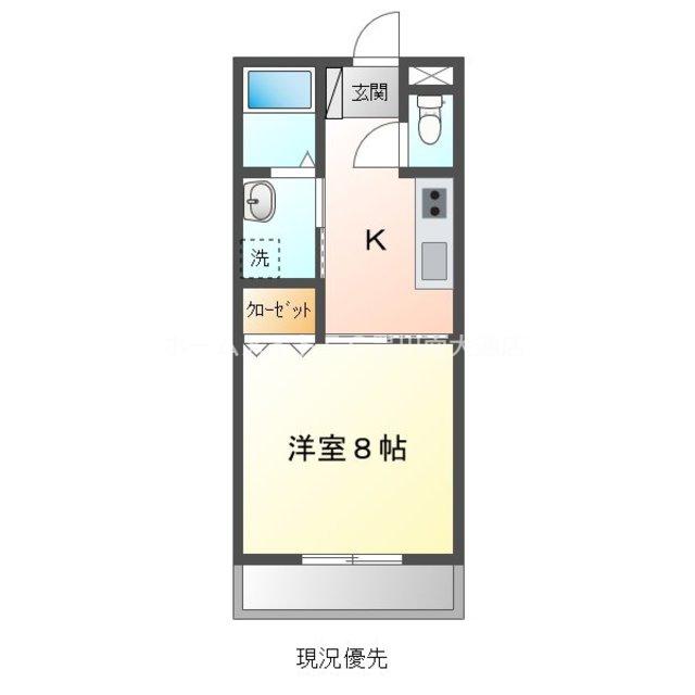 ABBS I(1K/3階)の間取り写真