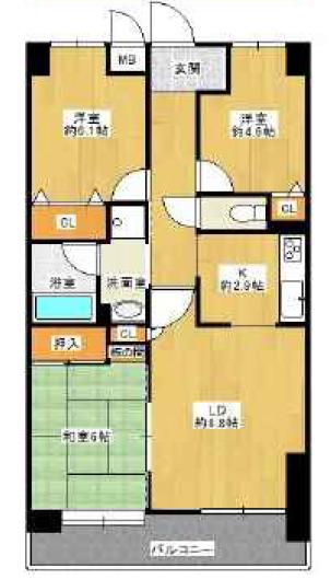 スペリオシティ泉北深井(3LDK/7階)の間取り写真