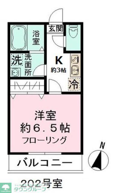 レオ伍拾六番館(1K/2階)の間取り写真