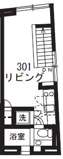 ファーレ代々木上原II(ワンルーム/3階)の間取り写真