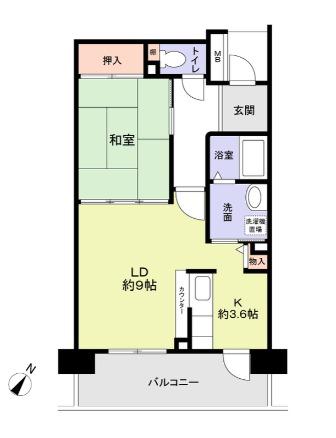 ガーデンコート清瀬3号棟(1LDK/4階)の間取り写真